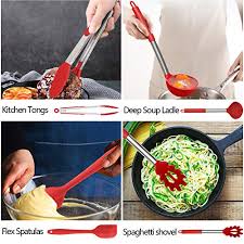 Check spelling or type a new query. Silicone Cooking Utensil Set Kitchen Utensils 17 Pcs Cooking Utensils Set Non Stick Heat Resistant Silicone Cookware With Stainless Steel Handle Red Pricepulse