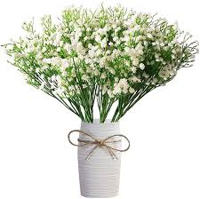 Fake baby breath flowers spotlight. 12 Pcs Babys Breath Artificial Flowers Lylyfan Gypsophila Real Touch Flowers For Wedding Party Home Garden Decoration