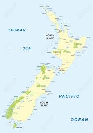 ニュージーランド国立公園の地図のイラスト素材 ベクタ Image 34645361