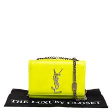 Get the lowest price on your favorite brands at poshmark. Saint Laurent Neon Green Monogram Leather Kate Crossbody Bag Saint Laurent Paris Tlc