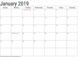 2019 January Calendars Handy Calendars We have a large selection of cool, beautiful, funny, flower, love, computer, animated, nature. 2019 january calendars handy calendars
