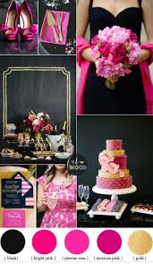 Black And Rose Gold Wedding Theme Black And Hot Pink Wedding Colour Theme Bright Pink Perisian Rose Gold Hot Pink Wedding Colors Bright Pink Wedding Hot Pink Weddings