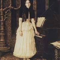 Helen Eames Doherty with portrait artist