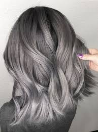 Dark Ombre With Ash Highlights For Medium Hairstyles 2018 Cleverstyling Silver Hair Dye Grey Hair Color Spring Hair Color