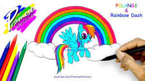 Kreasi warna page 4 of 26 download sketsa dan gambar mewarnai gratis. Rainbow Dash Pelangi Menggambar Dan Mewarnai Gambar My Little Pony Youtube