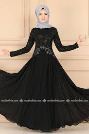 Modaselvim Abiye Pul Payetli Sifon Abiye Alm52745 Siyah The Dress Parti Kiyafetleri Elbiseler