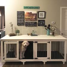 Double Doggie Den Dog Crate Furniture Indoor Dog House Dog Den