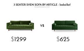Start with the fabric, choose your favorite fabric from leather, faux leather, linen, microfiber, velvet sofas or other materials. Best Affordable Lookalike Of The Velvet Article Sven Sofa Posh Pennies