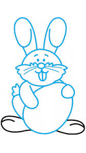 Then, draw a short curved line extending from the egg toward each knee. How To Draw A Rabbit Easy For Kids Learn How To Draw