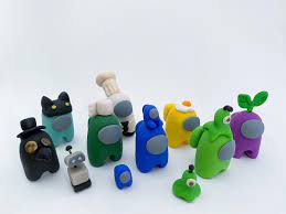 Among Us Mini Figurines Imposter Figures Polymer Clay Etsy In 2021 Polymer Clay Figures Clay Keychain Polymer Clay Crafts