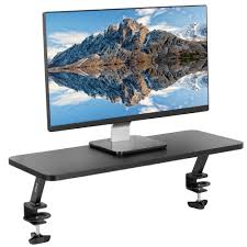 The grovemade desk shelf provides an ergonomic lift and ample space for up to two screens. Vivo Black 26 Clamp On Desk Shelf Monitor Laptop Riser Desk Organizer Ebay
