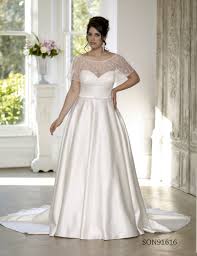 Sonsie 91616 With Overlay Beaded Cape Plus Size Wedding Gowns Bridal Dresses Wedding Dress Styles