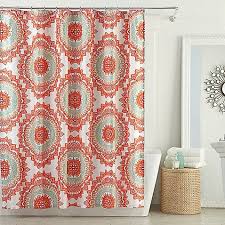 Anthology Bungalow 72 Inch X 72 Inch Shower Curtain Coral Shower Curtains Light Blue Shower Curtain Blue Shower Curtains