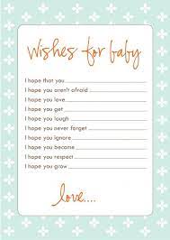 Freebie Wish Cards Baby Shower Wishes Wishes For Baby Baby Shower Fun