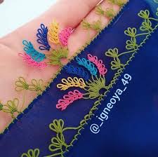 Elti Kiskandiran Sahane Igne Oyasi Modelleri Boncuk Tig Desenleri Boncuklu Tig Oya Ornekleri