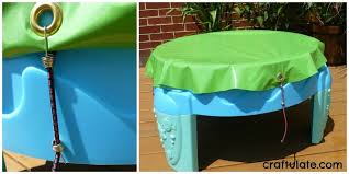 No Sew Water Table Cover Tutorial Table Cover Diy Water Table Table Covers