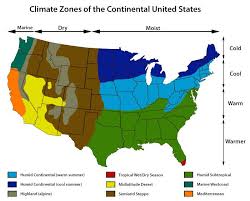Climate Zones Of The Continental United States Climate Zones Weather And Climate Us Geography