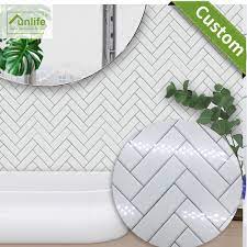 Kiln chevron ceramic tile is made just for you! Funlife Custom10 15 20 25 30cm Self Adhesive Waterproof White Chevron Tiles Kitchen Bathroom Furniture Floor Tile Sticker Ts040 Sticker Wall Decal Wall Decalstiles Kitchen Aliexpress