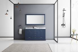 Use this guide to find ideas for bathroom vanities that will perfectly finish your next bathroom upgrade. Lexora Dukes 60 Inch Double Bathroom Vanity Color Navy Blue