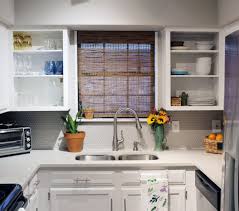 small, gray and white kitchen