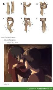How To Tie A Scarf Attack On Titan Anime Attack On Titan Funny Attack On Titan