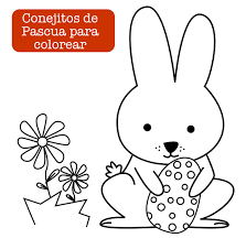 Conejo De Pascua Para Colorear