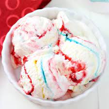 No Churn Superman Jello Swirl Ice Cream Recipe Ice Cream Ice Cream Recipes Homemade Ice Cream