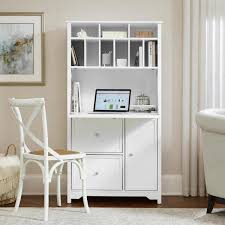 Extremely functional and compact, these versions of the classic secretary hide office clutter in a snap. Home Decorators Collection Bradstone White Secretary Desk Js 3428 A The Home Depot