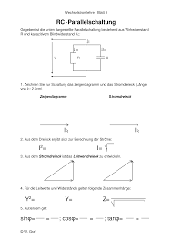 Rc Parallelschaltung Gesetzmassigkeiten Berechnungsgrundlagen Zeigerbild Unterrichtsmaterial In Den Fachern Physik Technik Technik Bs Sozialformen Grundkenntnisse Unterrichtsmaterial