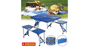 See more ideas about picnic table, folding picnic table, picnic. Outsunny 4 Person Plastic Portable Compact Folding Suitcase Picnic Table Set With Umbrella Hole And Simple Setup Process Kogan Com