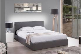 Lit design pas cher : Lit Coffre 140x190 Gris Anthology Lit Adulte Pas Cher