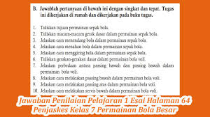 Gambar level 64 kunci jawaban game tebak gambar. Jawaban Penilaian Pelajaran 1 Esai Halaman 64 Penjaskes Kelas 7 Bola Besar Youtube