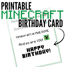 Minecraft Birthday Card Printable Free Account Suspended Minecraft Birthday Card Minecraft Birthday Birthday Cards