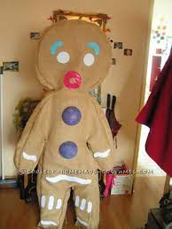 This Year My 10 Year Old Daughter Informed Me Only A Week In Advance That The Local Carnival Was Ta Gingerbread Man Costumes Shrek Costume Diy Gingerbread Man
