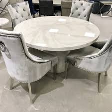 If a 5 piece dining set (table and four chairs) is more than enough, there's no need for you to invest in a 7 piece dining set (dining table with bench and five chairs). We Love This New Marble Round Dining Table Due In Any Day Now It Looks Fab With Our B Round Marble Dining Table Dining Table Marble Dining Room Table Decor