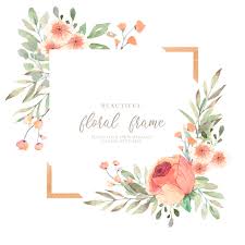 Se ti piacciono i fiori e desiderate avere un bellissimo giardino. Elegante Cornice Floreale Con Fiori Ad Acquerelli Vettore Gratis