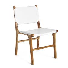 Modern White Leather Dining Chair Wisteria Dining Chairs Versatile Dining Chairs White Dining Chairs