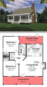 House plans with front porch and home plans with wrap around porch also tend to boast a high degree of curb appeal. Small House Cool House Plan 26434 800sf 2 Bdrm 1 Bath Fireplace Screened Porch But On Building A Small House Small House Plans Tiny House Floor Plans