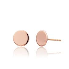 All of the sparkle, none of the poking! 14k Gold Flat Circle Studs Valerie Madison