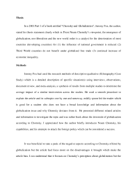 Sample story for critiquing : Doc An Article Critique For Jeremy Fox S Chomsky And Globalization Reina Anne Jayme Academia Edu