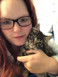 Feline friend volunteer getting into character