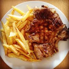Bife Con Papas Fritas Papas Fritas Aperitivos Banquetes