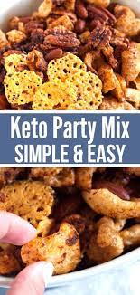 This Crunchy And Delicious Keto Party Mix Has All The Flavors Of Traditional Party Mix With A Twist On Low Carb Keto Recipes Low Carb Snacks Keto Recipes Easy