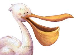 Sea Bird With Big Mouth Funny Pelican Face With Isolated Background Ilustraciones Infantiles Ilustraciones Infantiles