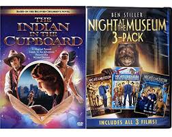 Night at the Museum + Battle of the Smithsonian / Secret of the Tomb 1/2/3  Trilogy DVD & Indian in the Cupboards Set Family Animal Cowboys T-Rex Fun 4  Movies: Robin Williams(actor),