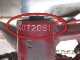 Bike Serial Numbers