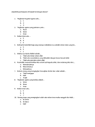 Soal essay pai kelas 1 sd. Soal Tauhid Kelas 3 Pdf