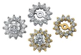 Baguette diamond earring jackets ½ ctw 10k 14k 18k yellow or white gold. 1 2 Carat T W Diamond Flower Earring Jackets In Yellow Or White Gold 4290
