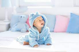 The warm water can soothe the episiotomy repair and ease swollen hemorrhoids. Baby In Bathrobe Or Towel After Bath Stock Image Image Of Pajamas Cuddle 116000463