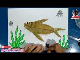 Kolase daun kering gambar ikan. Cara Membuat Kolase Ikan Dari Daun Kering Youtube